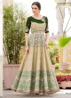 Green Silk Wedding Wear 2 in 1 A-Line Lehenga & Gown  A-Line Lehenga Signature Collection Season 1 VL109A By Vastreeni
