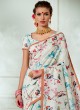 Cream Tussar Silk Party & Festival Wear Digital Printed Sarees Tussar Silk Vol-1 T-1402 By Saptrangi