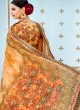 Orange Banarsi Silk Party & Festival Wear Digital Printed Sarees Style Sutra 1601 Series T-1603 By Saptrangi