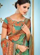 Green Banarsi Silk Party & Festival Wear Digital Printed Sarees Style Sutra 1601 Series T-1610 By Saptrangi