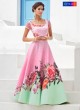 Pink Silk Wedding & Party Wear 2 in 1 Lehenga Gown 201 Series SL-202 By Saptrangi