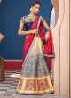 Blue Silk Wedding & Party Wear 2 in 1 Lehenga Gown 201 Series SL-203 By Saptrangi
