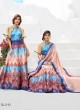 Blue Silk Wedding & Party Wear 2 in 1 Lehenga Gown 201 Series SL-210 By Saptrangi