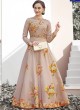 Beige Satin Silk Wedding & Party Wear 2 in 1 Lehenga Gown  Signature collection-4 SL-404 By Saptrangi