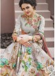 Grey Satin Silk Wedding & Party Wear 2 in 1 Lehenga Gown  Signature collection-4 SL-405 By Saptrangi