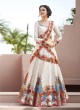 Cream Satin Silk Wedding & Party Wear 2 in 1 Lehenga Gown  Signature collection-4 SL-407 By Saptrangi