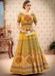 Mustard Banarsi Silk Wedding & Party Wear 2 in 1 Lehenga Gown  Rangraas Vintage Collection SL-502 By Saptrangi