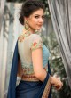 Blue Banarsi Silk Wedding & Party Wear 2 in 1 Lehenga Gown Rangrass vintage collection Season-7 SL-702 By Saptrangi