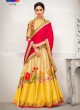 Yellow Banarsi Silk Wedding & Party Wear 2 in 1 Lehenga Gown Rangrass vintage collection Season-7 SL-704 By Saptrangi