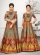 Grey Banarsi Silk Wedding & Party Wear 2 in 1 Lehenga Gown Rangrass vintage collection Season-7 SL-707 By Saptrangi