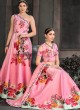 Pink Silk Wedding & Party Wear 2 in 1 Lehenga Gown Signature Collection Season-8 SL-803A By Saptrangi