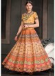 Orange Silk Wedding & Party Wear 2 in 1 Lehenga Gown Signature Collection Season-8 SL-807A By Saptrangi