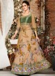 Green Organza Silk 2 in 1 Lehenga Gown For Wedding Ceremony Couture Classics 904 By Saptrangi Sarees SC/CC904