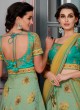 Turquoise Modal Silk 2 in 1 Lehenga Gown Ring Ceremony Rose Collection 1006 By Saptrangi Sarees SC/SRC1006
