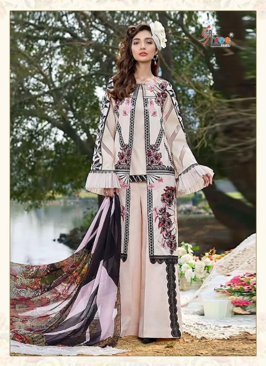 Asifa Nabeel Lawn Collection By Shree Fab 1238 Pink Cocktail Pakistani Shalvar Kameez Sc/018125