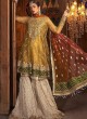 Golden Net Ceremony Pakistani Suit Mbroidered Mariya B Vol 8 8122 By Shree Fabs SC/016039
