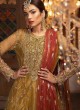 Golden Net Ceremony Pakistani Suit Mbroidered Mariya B Vol 8 8122 By Shree Fabs SC/016039