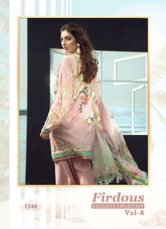 Firdous Vol 8 Chiffon By Shree Fab 1240 Peach Party Wear Pakistani Shalvar Kameez SC/018099