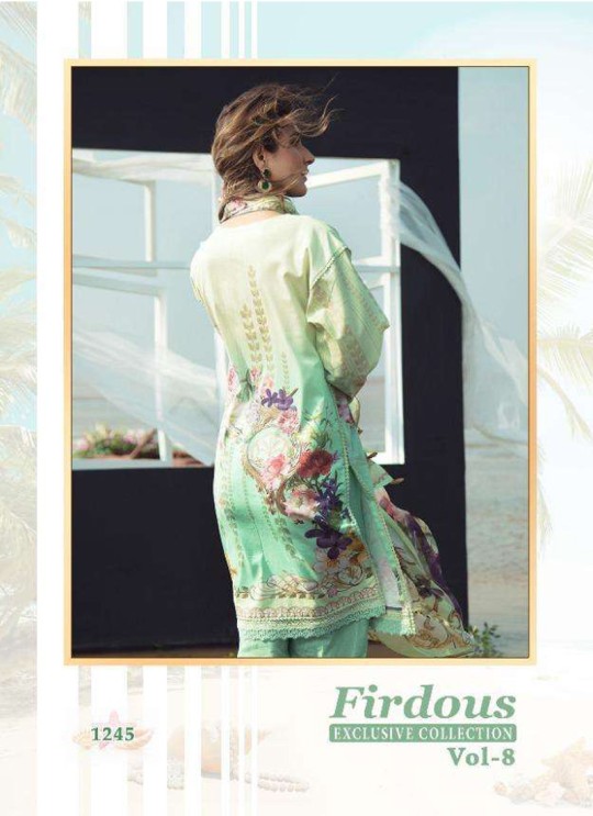 Firdous Vol 8 Chiffon By Shree Fab 1245 Green Party Wear Pakistani Shalvar Kameez SC/018099