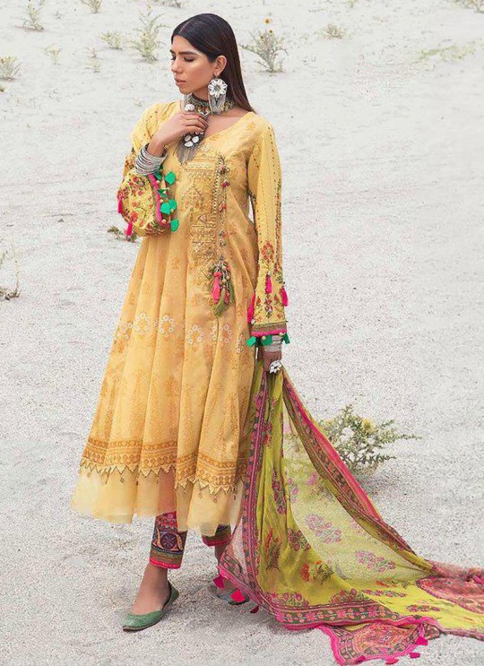 Yellow Pure Cotton Casual Wear Pakistani Suit Mariya N Print Vol 3 5634 By Shree Fabs SC/016060