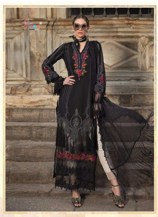 Mariya B Lawn Spring Summer 20 Vol 1 By Shree Fab Black Pure Cotton Eid Wear Pakistani Suit 1194