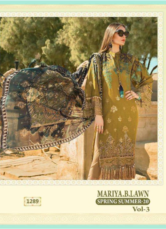 Mariya B Lawn Vol 3 Spring Summer 20 By Shree Fab 1289 Green Bridesmaid Pakistani Shalvar Kameez SC/018115