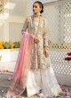 Off White Net Evening Wear Pakistani Suit Crimson Bridal Collection Vol 2 8163 By Shree Fabs SC/016149