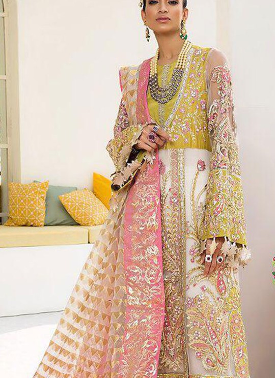 Yellow Georgette Designer Pakistani Suit Crimson Bridal Collection Vol 2 8167 By Shree Fabs SC/016149