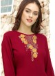 Captivating Maroon Rayon Casual Wear Top Glazier 2 1023 By Sparrow SC/016510
