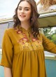 Pleasant Mustard Rayon Casual Wear Top Glazier 2 1019 By Sparrow SC/016498