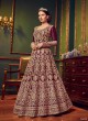 Wine Silk Floor Length Wedding Wear Anarkali Snow White Violet 22 5902 By Swagat SC/013232 Wine Silk Floor Length Wedding Wear Anarkali Snow White Violet 22 5902 By Swagat SC/013232