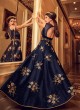 Blue Silk Floor Length Anarkali For Evening Party Snow White Violet 22 5906 By Swagat SC/013236 Blue Silk Floor Length Anarkali For Evening Party Snow White Violet 22 5906 By Swagat SC/013236