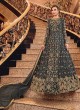 Grey Net Bridal Floor Length Anarkali Violet Vol 30-6307 By Swagat SC/016855