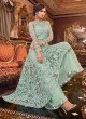 Ice Blue Net Bridal Skirt Kameez Violet Vol 30-6309 By Swagat SC/016857