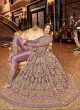 Mauve Net Bridal Skirt Kameez Violet Vol 30-6312 By Swagat SC/016860