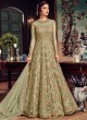 Pista Green Net Wedding Wear Floor Length Anarkali Violet - 21 5807A Color By Swagat SC/013550