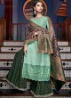 Green Tussar Silk Wedding Garara Suit Violet Vol 28 6201 By Swagat SC/016642