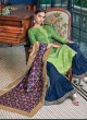 Green Tussar Satin Wedding Garara Suit Violet Vol 28 6211 By Swagat SC/016652