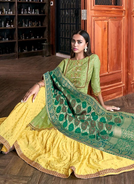 Green Silk Wedding Garara Suit Violet Vol 28 6214 By Swagat SC/016655 Green Silk Wedding Garara Suit Violet Vol 28 6214 By Swagat SC/016655