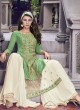 Violet Vol 31 By Swagat 6402 Green Tussar Satin Party Wear Sharara Suit