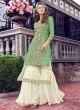 Violet Vol 31 By Swagat 6402 Green Tussar Satin Party Wear Sharara Suit