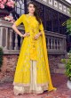 Violet Vol 31 By Swagat 6405 Yellow Tussar Satin Party Wear Sharara Suit