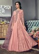 Pink Art Silk Gown Style Anarkali For Wedding Reception Royal Highness 703 By Sybella Creations SC/014032