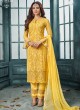Yellow Georgette Straight Cut Suit For Wedding Ceremony Royal Bliss 802 By Sybella Creations SC/014246