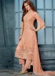Peach Georgette Straight Cut Suit For Wedding Ceremony Royal Bliss 804 By Sybella Creations SC/014248