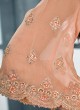 Peach Georgette Straight Cut Suit For Wedding Ceremony Royal Bliss 804 By Sybella Creations SC/014248