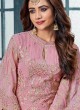 Pink Georgette Straight Cut Suit For Wedding Ceremony Royal Bliss 807 Set By Sybella Creations SC/014253