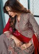 Grey Georgette Palazzo Suit For Wedding Ceremony Royal Bliss 808 Set By Sybella Creations SC/014253