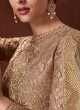 Fashion Focus Crystaline By Sybella 1004 Beige Net Wedding Anarkali Suit