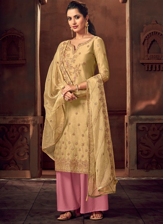 Rihana By Sybella 3102 Gold Silk Ceremony Palazzo Suit Rihana By Sybella 3102 Gold Silk Ceremony Palazzo Suit